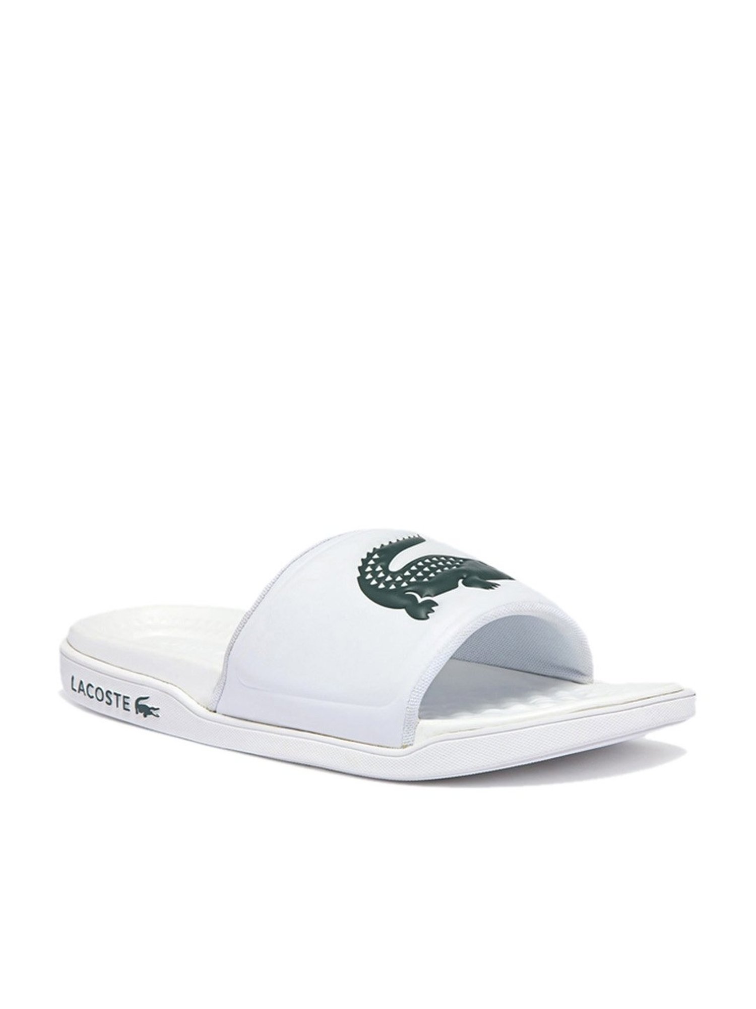 Buy Lacoste Men s Croco Dualiste White Slides for Men at Best