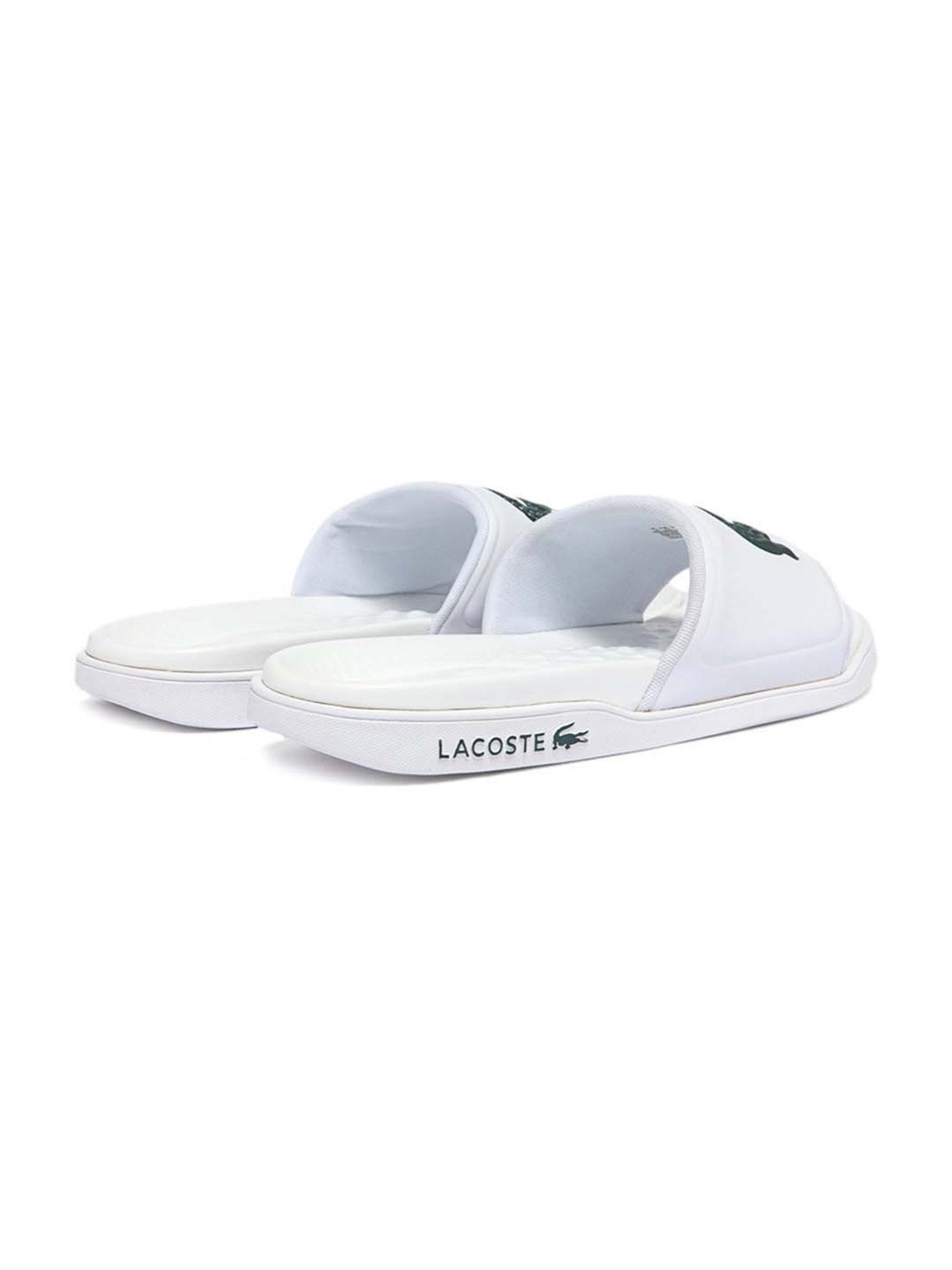 Buy Lacoste Men s Croco Dualiste White Slides for Men at Best