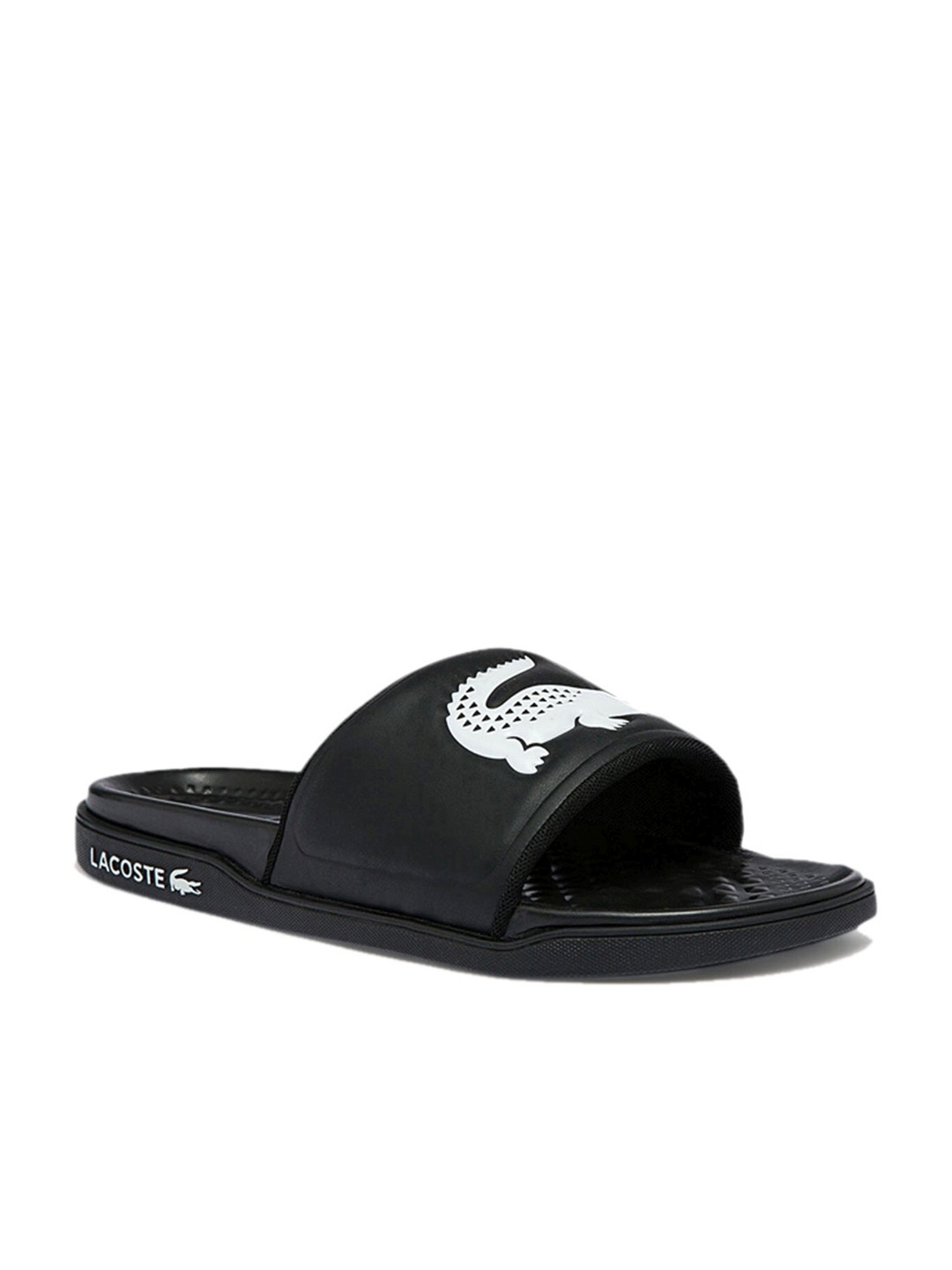 Buy Lacoste Men s Croco Dualiste Black Slides for Men at Best