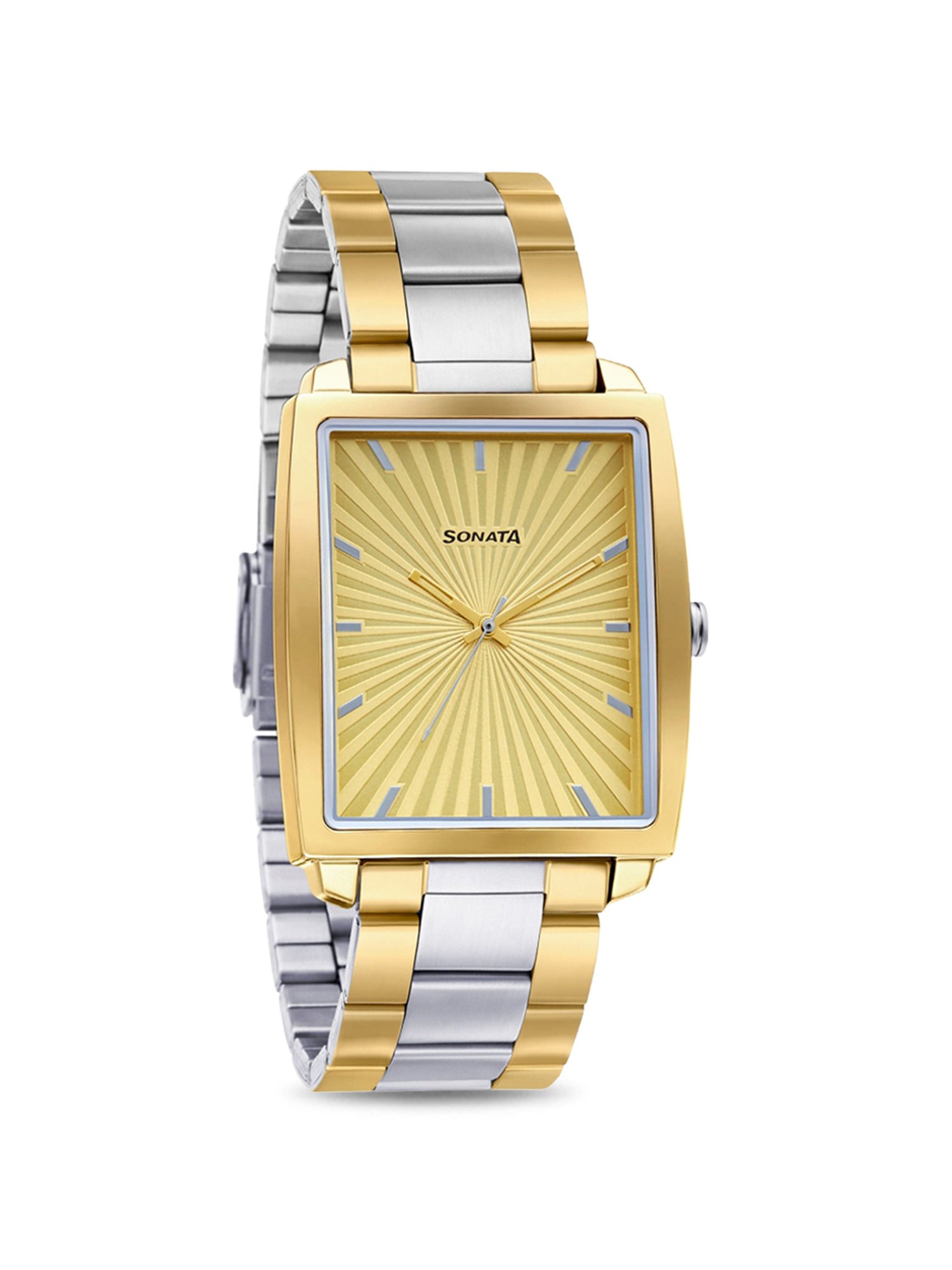 Buy Sonata Men Gold Toned Analogue Watch NK7053YM02 - Watches for Men  5570928 | Myntra