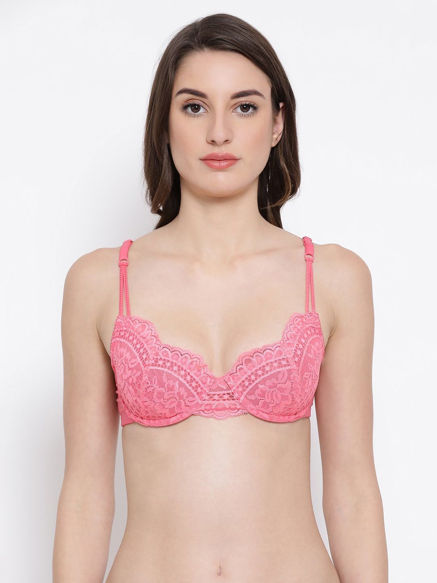 Clovia Pink Lace Bra - Get Best Price from Manufacturers & Suppliers in  India