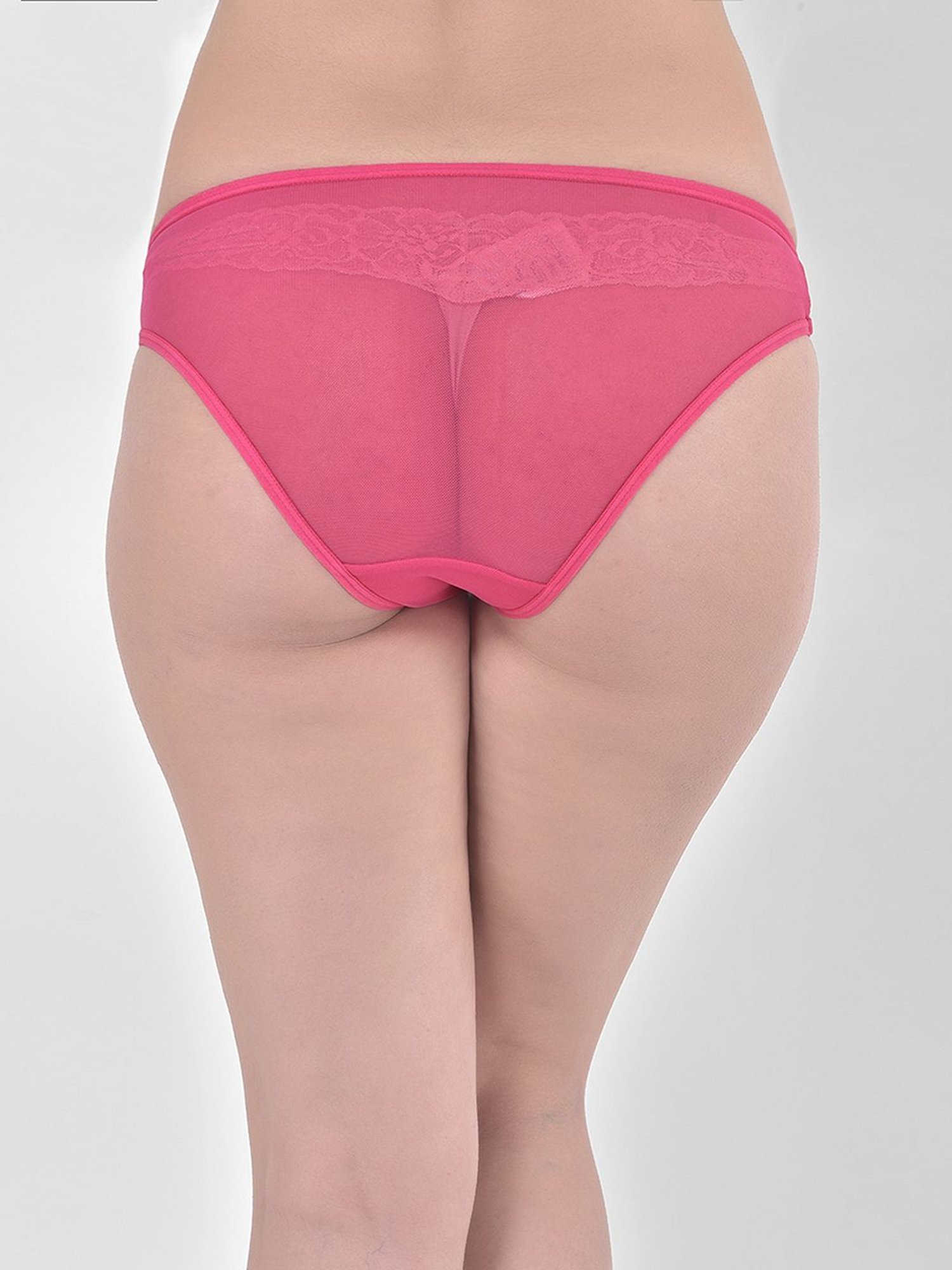 Buy Clovia Pink Lace Bikini Panty for Women Online @ Tata CLiQ