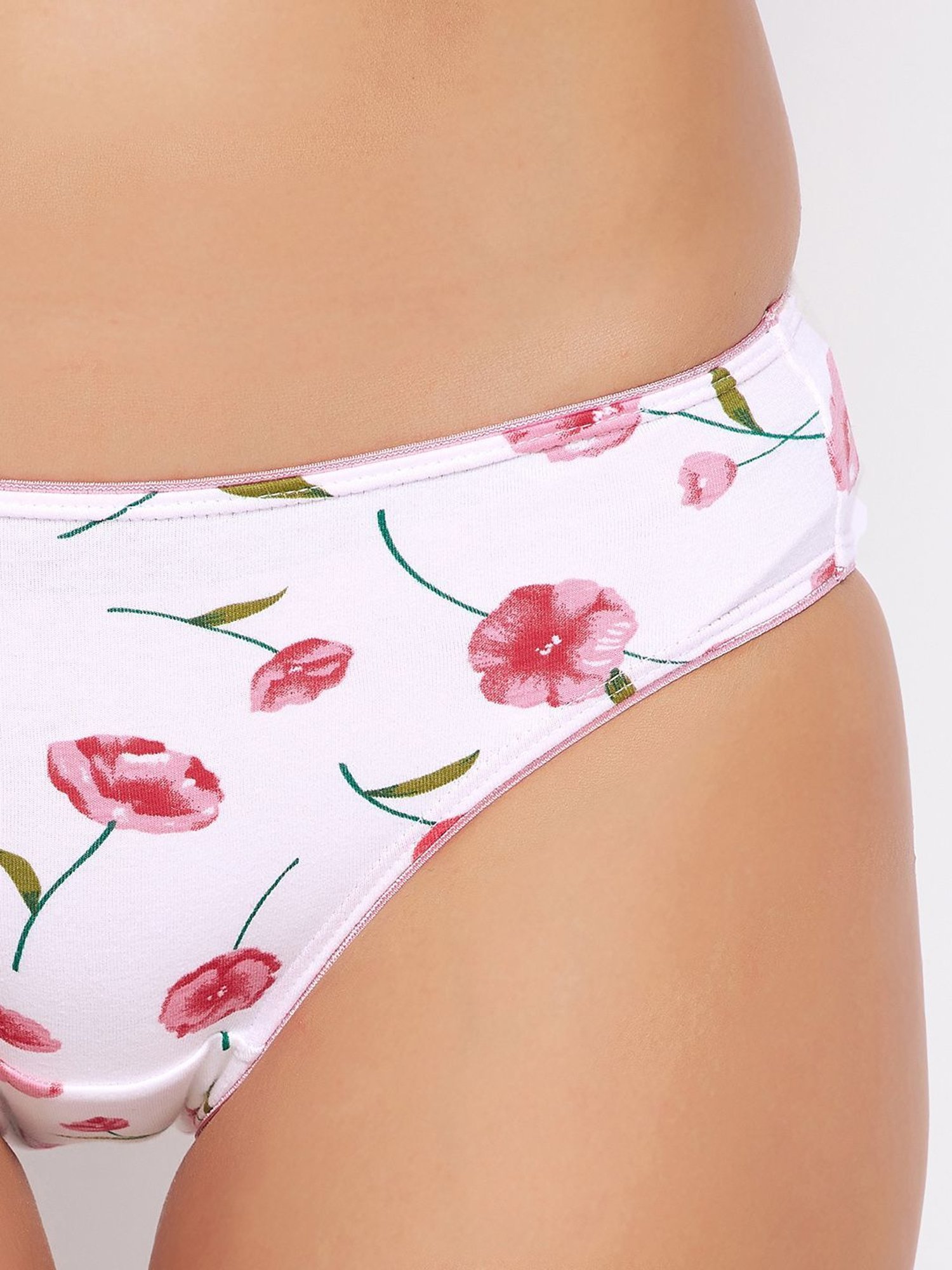 Buy Clovia White Cotton Floral Print Bikini Panty for Women Online @ Tata  CLiQ