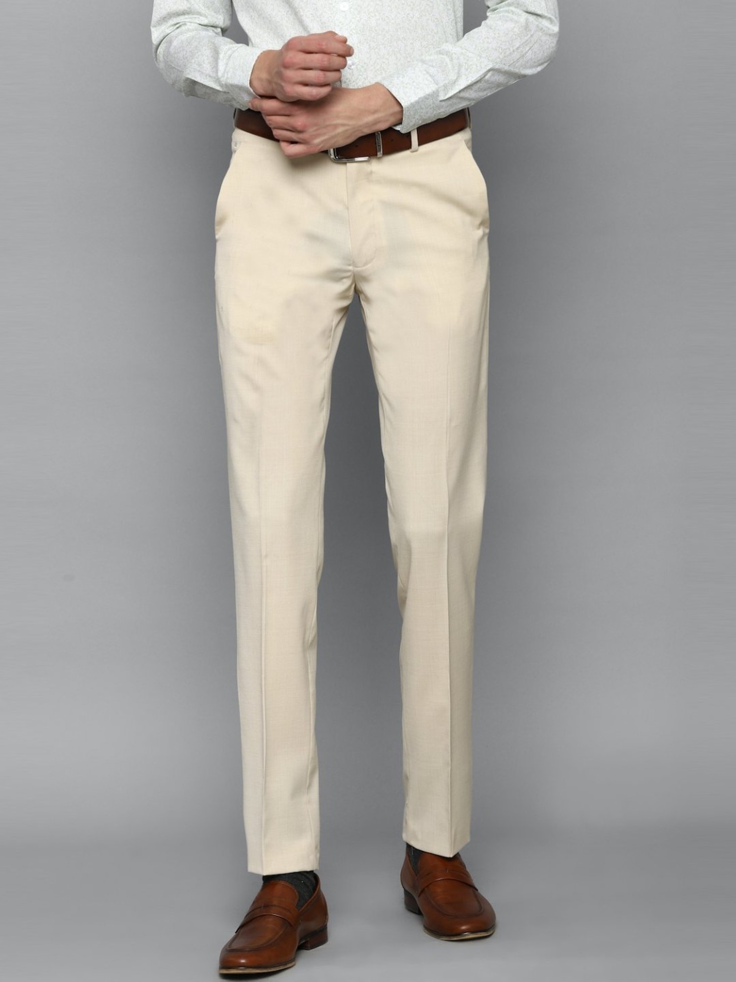 Buy Comfy Polyester Viscose Cream Colour Formal Trouser For Men Online In  India At Discounted Prices