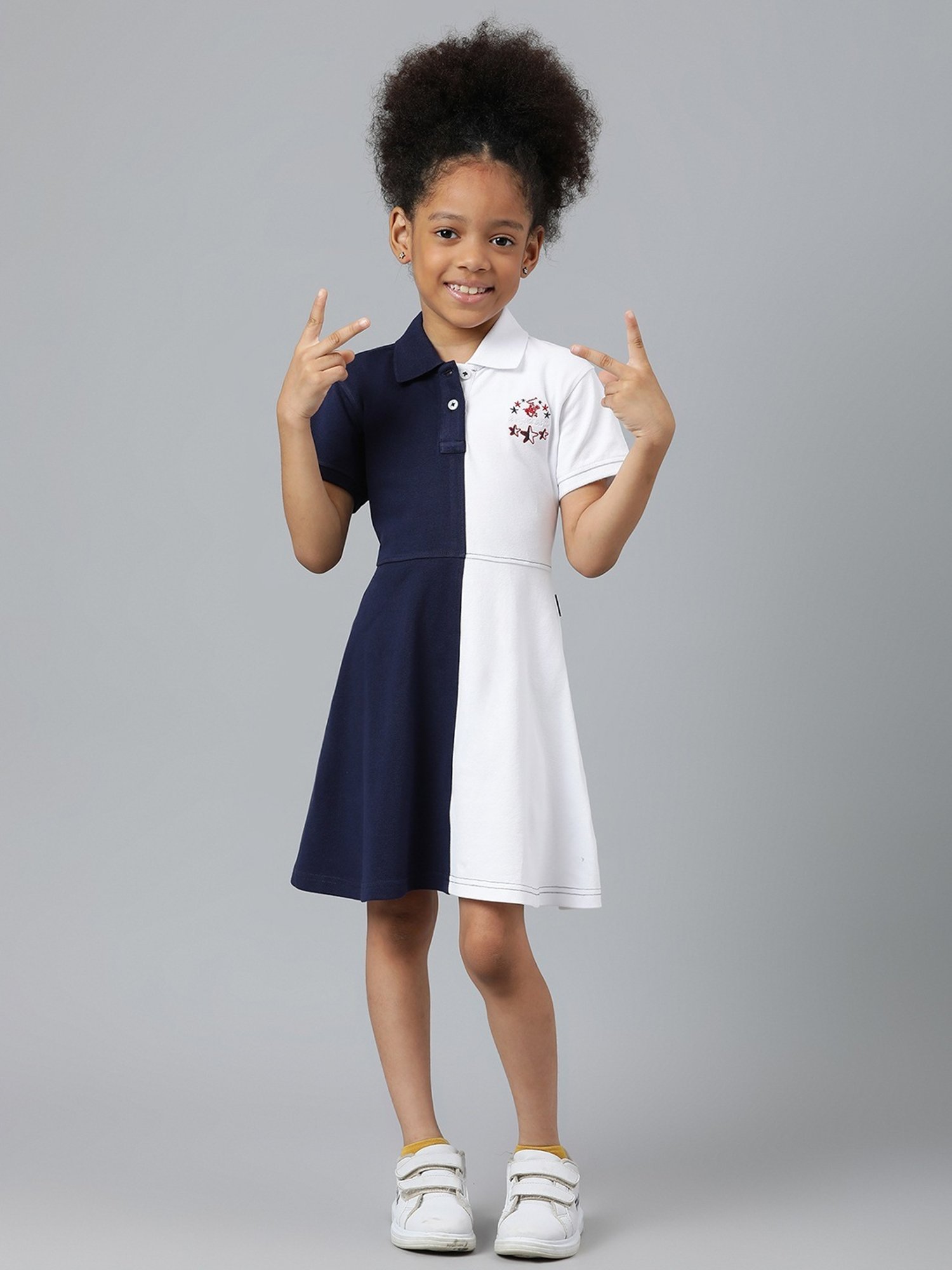 Buy Beverly Hills Polo Club Kids Navy Color Block Dress for Girls Clothing  Online @ Tata CLiQ