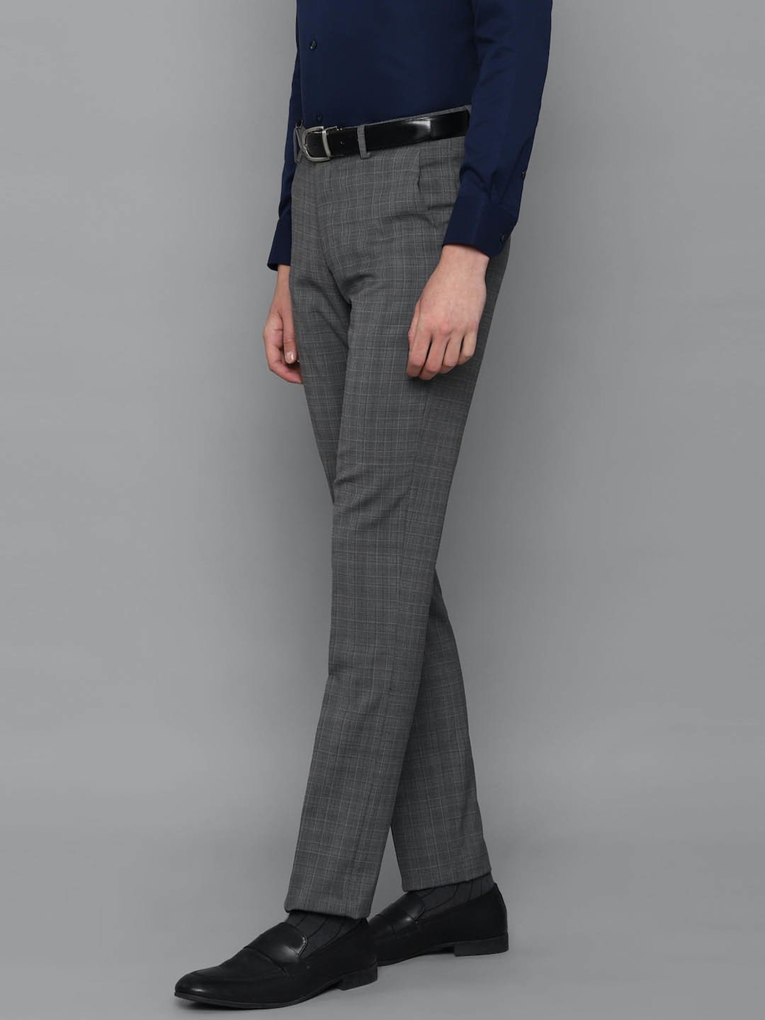Buy Olive Grey Trousers & Pants for Men by LOUIS PHILIPPE Online | Ajio.com