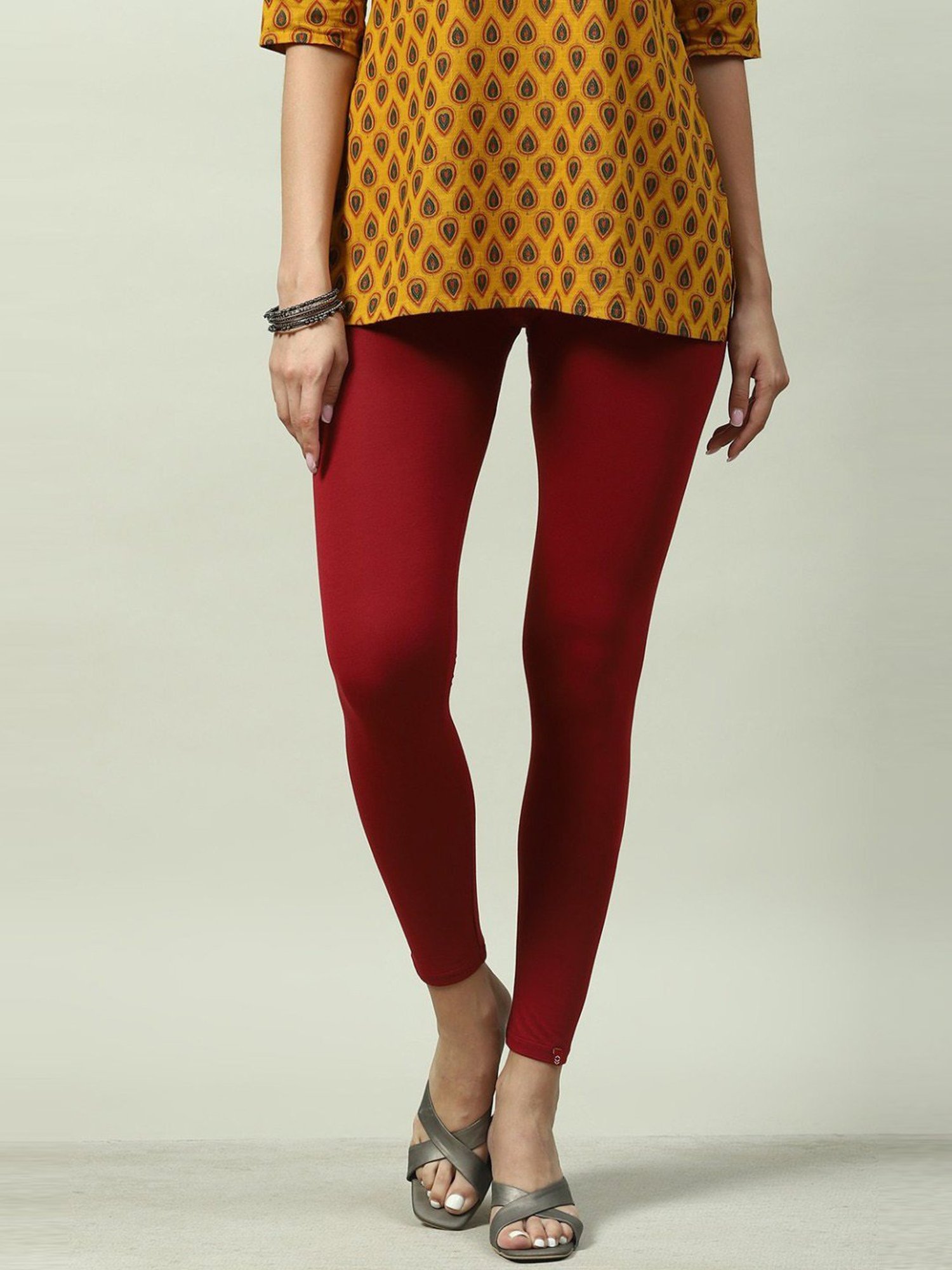 BIBA Cotton And Polyester Leggings XL (Red) in Latur at best price by  Phulpakharu The Perfect Ladies Wear - Justdial