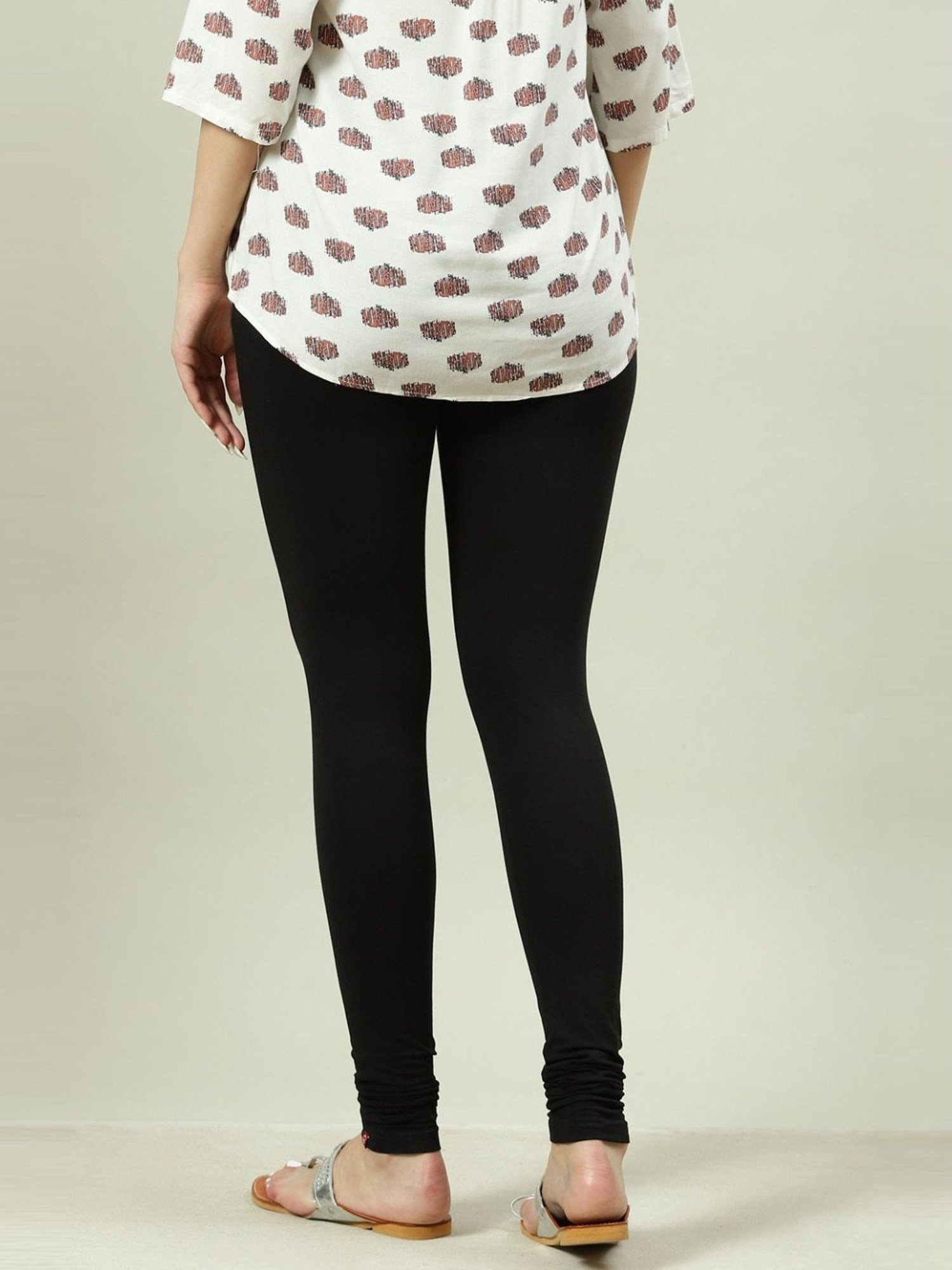 Buy Biba Black Regular Fit Leggings for Women Online @ Tata CLiQ