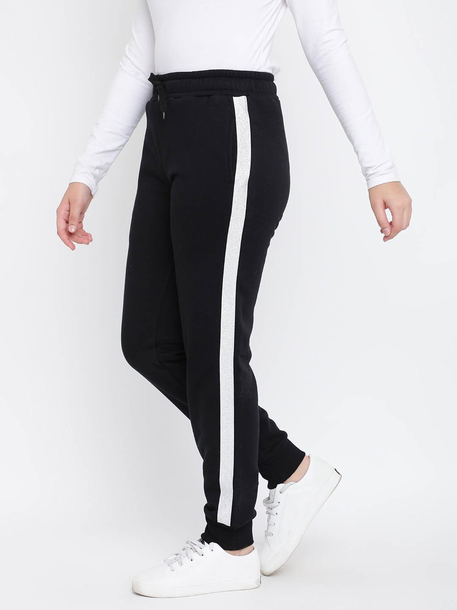 Buy Lil Tomatoes Kids Black Solid Joggers for Girls Clothing Online @ Tata  CLiQ