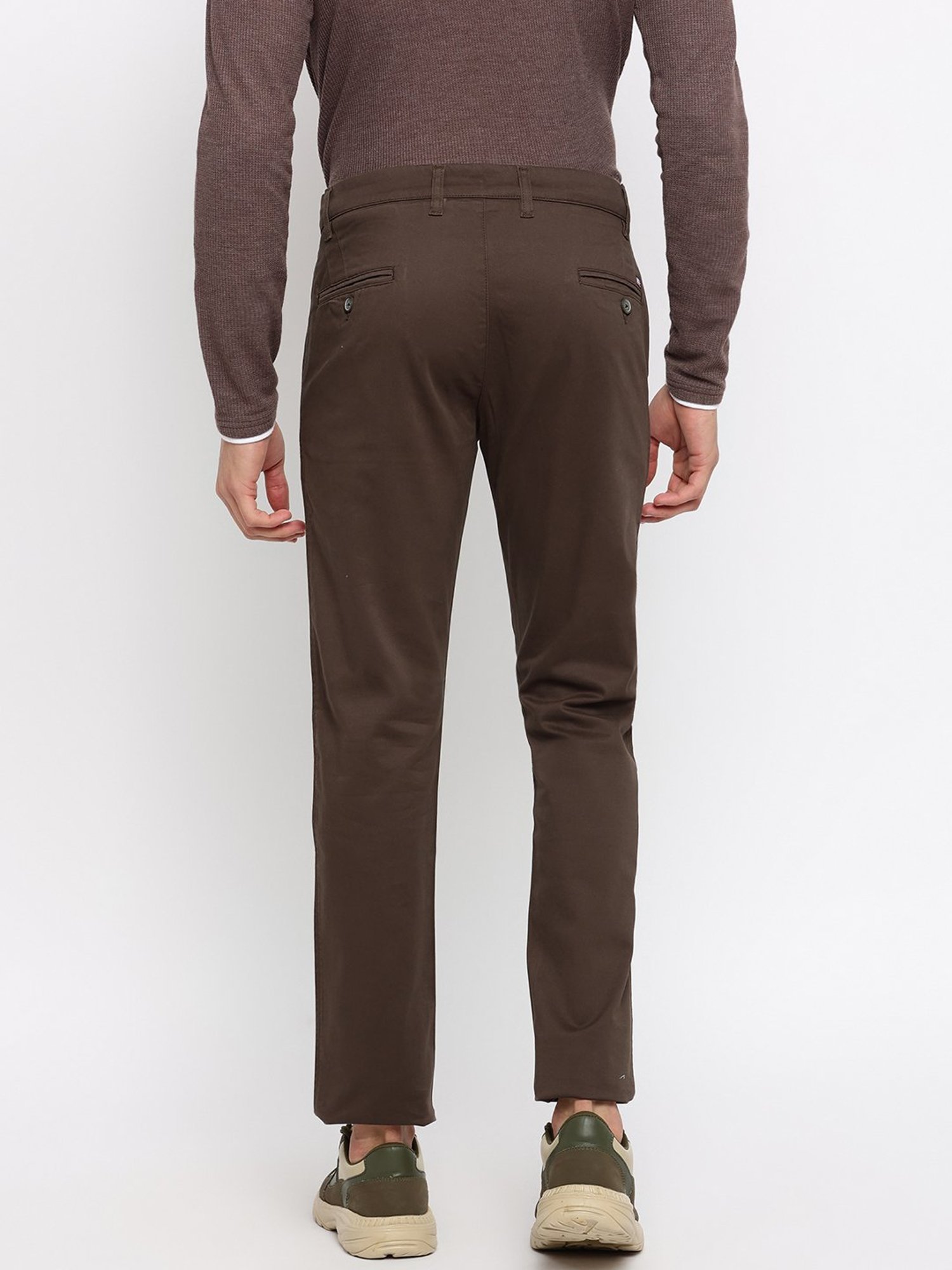 Buy Cantabil Brown Regular Fit Flat Front Trousers for Mens Online  Tata  CLiQ