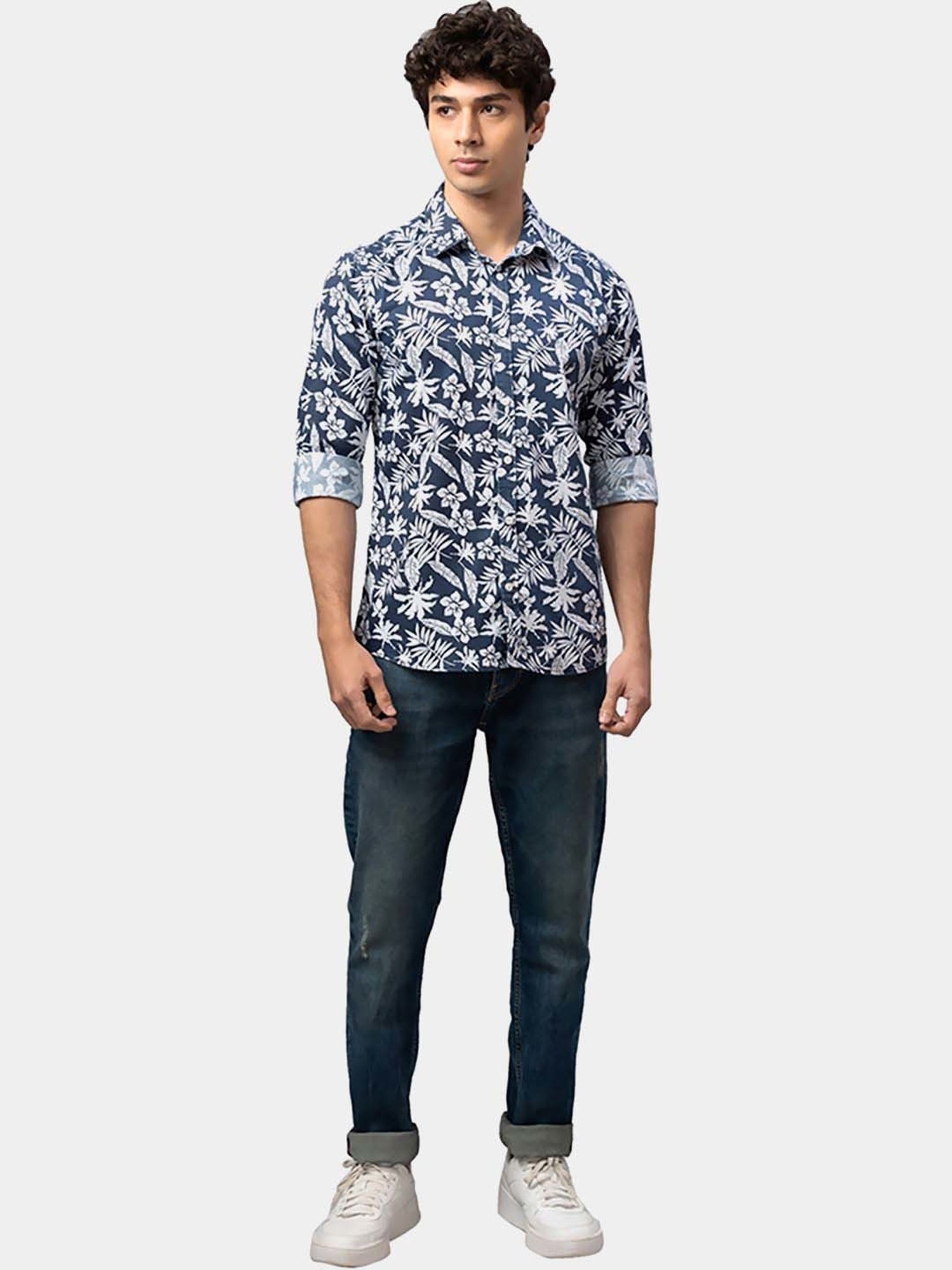 being human floral print shirt