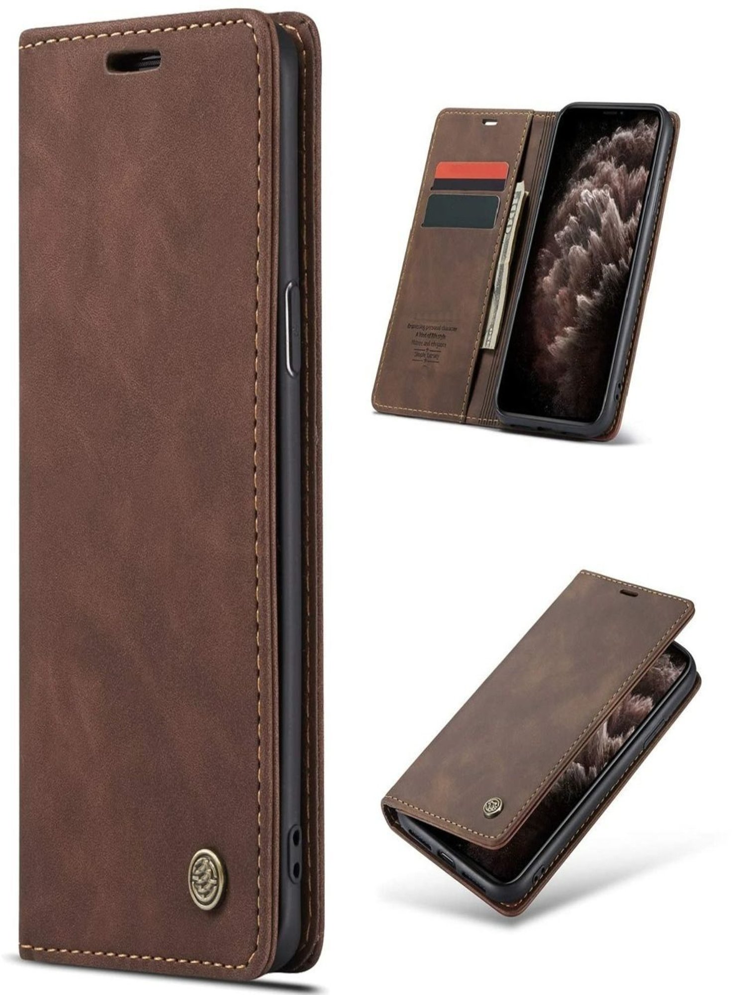 Buy iPhone Leather Wallet with MagSafe - Golden Brown Online At Best Price  @ Tata CLiQ