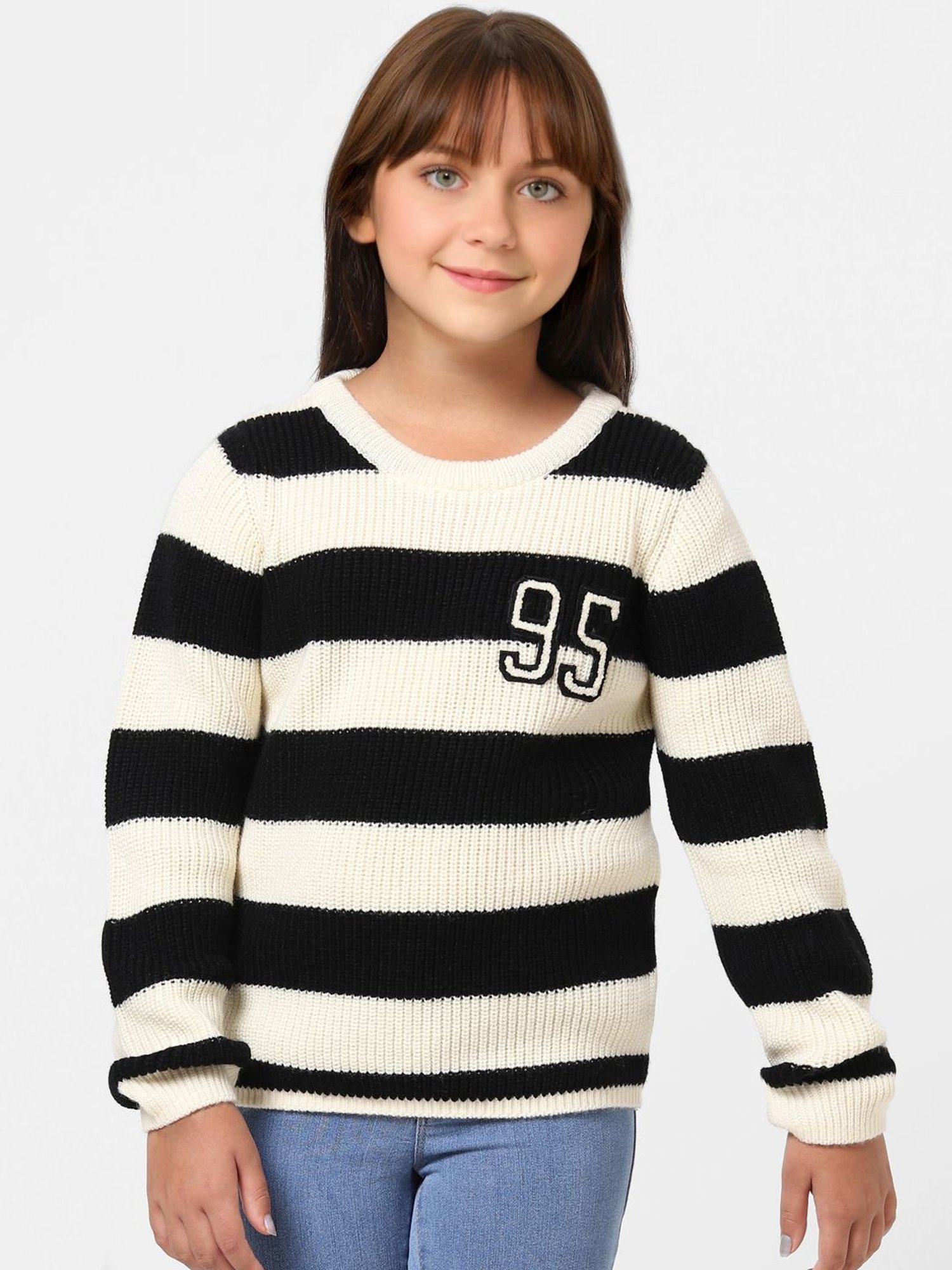 Girls 2024 striped sweater