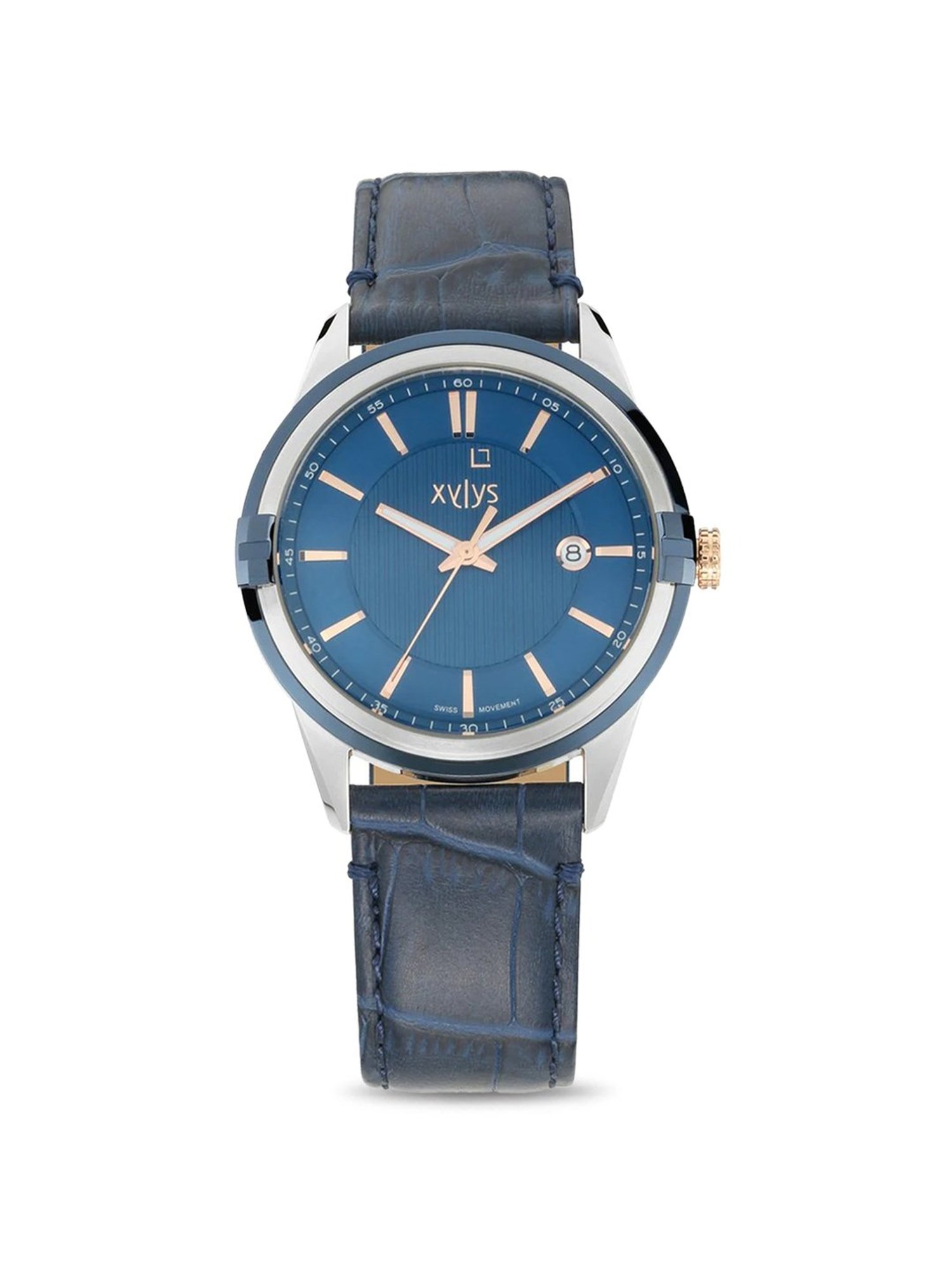 Buy Online Xylys Quartz Chronograph Grey Dial Leather Strap Watch for Men -  nl40039sl02 | Titan