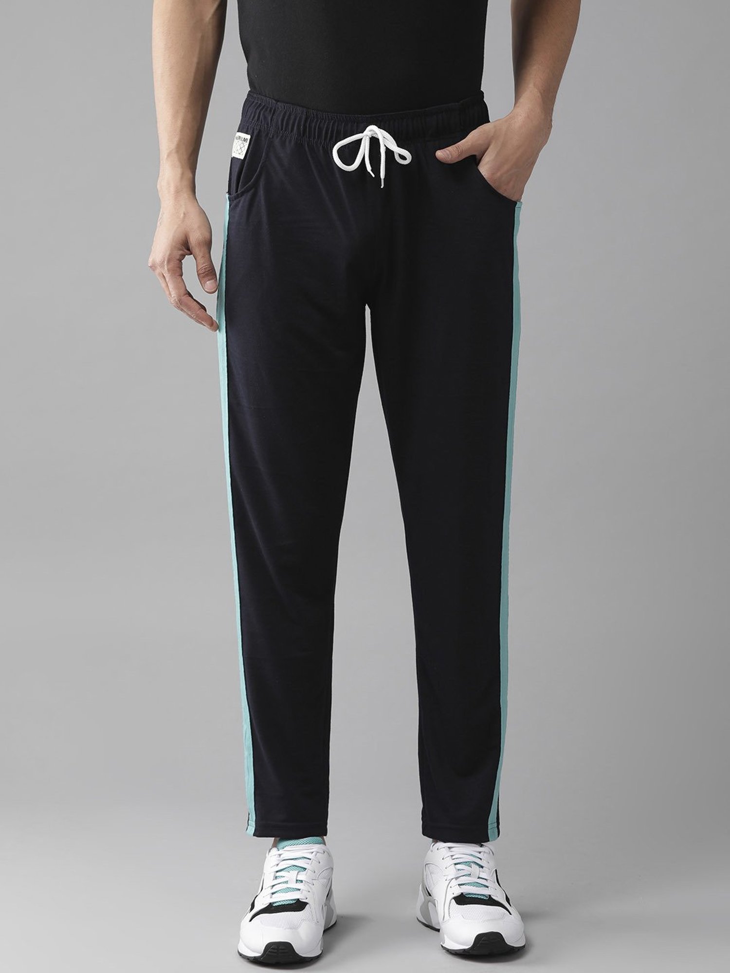 Buy Slim Fit Track Pants with Drawstring Fastening online | Looksgud.in