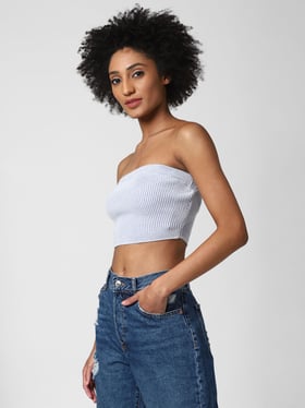 forever 21 white tube top