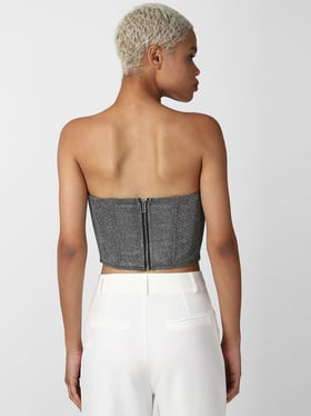 Buy Forever 21 Grey Textured Tube Top for Women Online @ Tata CLiQ