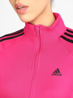 Hot pink sales adidas jacket