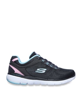 Buy Skechers FLEX APPEAL 3.0 QUICK VOYAGE Charcoal Sneakers for