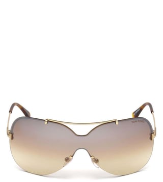 Buy Tom Ford Brown Wraparound Sunglasses for Women Online @ Tata CLiQ Luxury