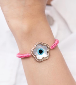 Buy Kaj Fine Jewellery Large Flower Evil Eye Cord Rakhi Bracelet for Women  Online @ Tata CLiQ Luxury