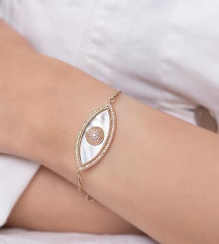 Buy Kaj Fine Jewellery Large Flower Evil Eye Cord Rakhi Bracelet for Women  Online @ Tata CLiQ Luxury