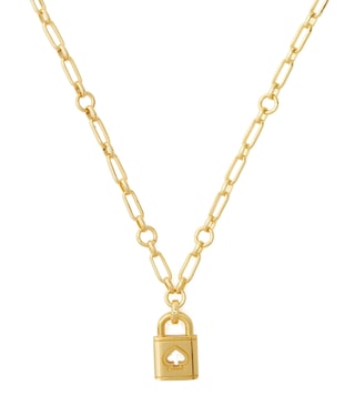Buy Kate Spade Gold Lock And Spade Necklace only at Tata CLiQ Luxury