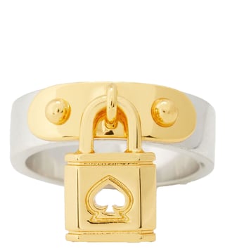 Buy Kate Spade Silver Gold Lock And Spade Ring for Women Online @ Tata CLiQ  Luxury