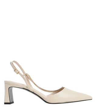Buy Charles  Keith White Chain Back Strap Sandals for Women Online Tata  CLiQ Luxury