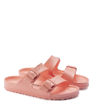 Buy Birkenstock Coral Peach Narrow Width Slide Sandals Online