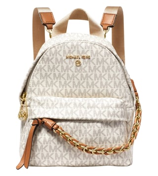 Buy Michael Kors Vanilla & Acorn Slater Logo Small Backpack Online @ Tata  CLiQ Luxury