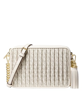 Buy Michael Kors White Logo Medium Cross Body Bag Online Tata