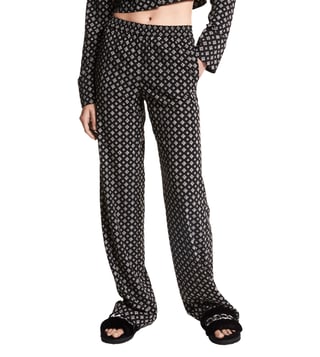 Studded Medallion Crushed Crepe Pajama Pants