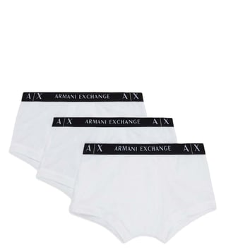 Buy Armani Exchange White Logo Print Trunks Pack of 3 for Women