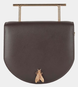 Buy Duet Luxury The Colony Brown Velvet Top Handle Bag for Women