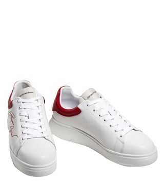 Buy Emporio Armani White Signature Lace Up Men Sneakers Online @ Tata CLiQ  Luxury