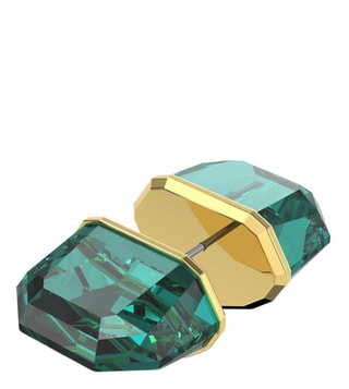 Buy Swarovski Single Green Gold-Tone Plated Lucent Stud Earrings only at Tata CLiQ Luxury