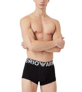 Buy Emporio Armani Black Regular Fit Trunks for Men Online @ Tata CLiQ  Luxury