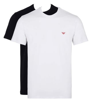 Buy Emporio Armani Bianco & Marine Regular Fit T-Shirt for Men Online @  Tata CLiQ Luxury