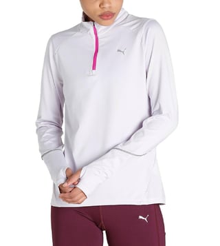 Buy Puma Purple Run 5K Knit Relaxed Fit 1 2 Zip Sweatshirt for Women Online Tata CLiQ Luxury