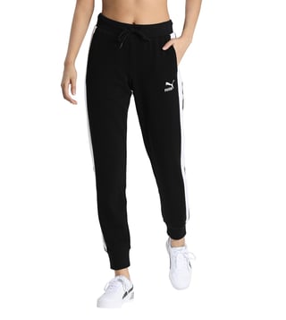 Buy Puma Black Iconic T7 TR CL Regular Fit Joggers for Women
