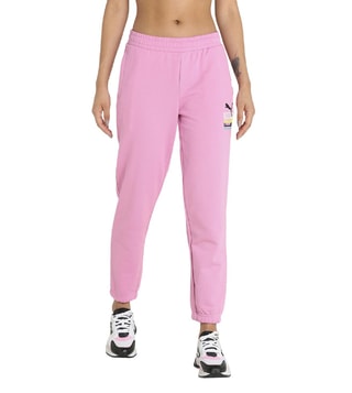 Buy Puma Pink Brand Love TR Regular Fit Joggers for Women Online @ Tata  CLiQ Luxury