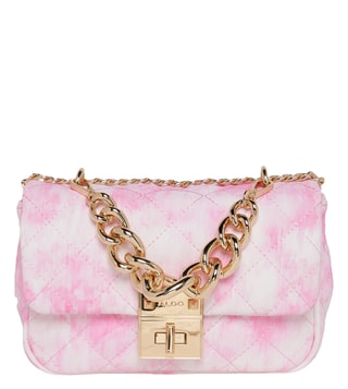 Buy ALDO White & Pink Glam Faded Medium Crossbody Bag Online @ Tata CLiQ  Luxury