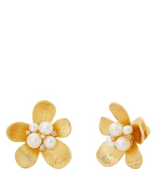 Buy Kate Spade Cream & Gold Garden Party Statement Studs only at Tata CLiQ Luxury