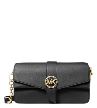 Buy MICHAEL Michael Kors Black Greenwich Medium Cross Body Bag Online @  Tata CLiQ Luxury