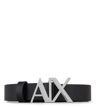 Buy Armani Exchange Black Leather Logo Casual Belt for Women Online @ Tata  CLiQ Luxury