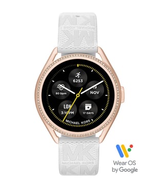 Michael kors smartwatch online leather strap