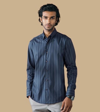 Buy Andamen Cobalt Stripe Shirt_S_Reg for Women Online @ Tata CLiQ Luxury