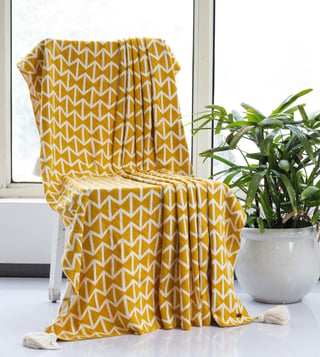 Buy Pluchi World Beatrice Twanty Cotton Knitted Throw Blanket