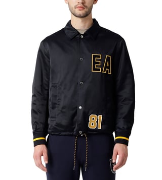 Buy Emporio Armani Blue Navy Maxi Logo Blouson Varsity Jacket for Men  Online @ Tata CLiQ Luxury